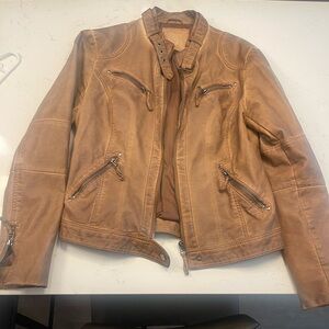 Carmel faux leather jacket
